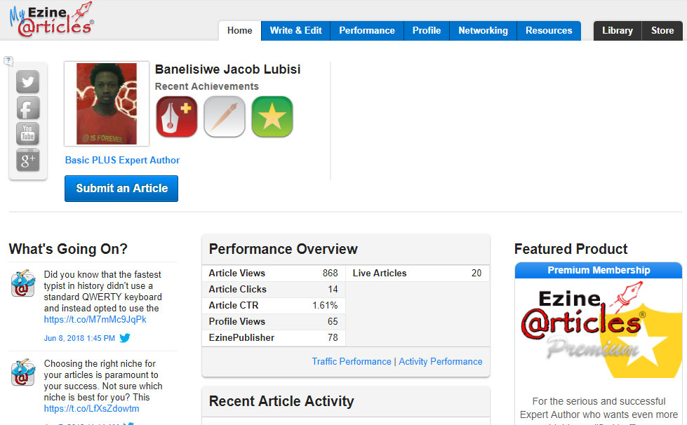 EzineArticles Legacy