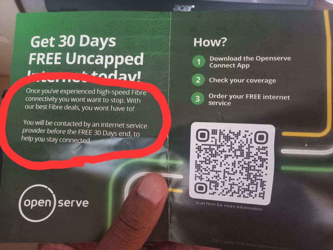 Openserve free Fibre CATCH